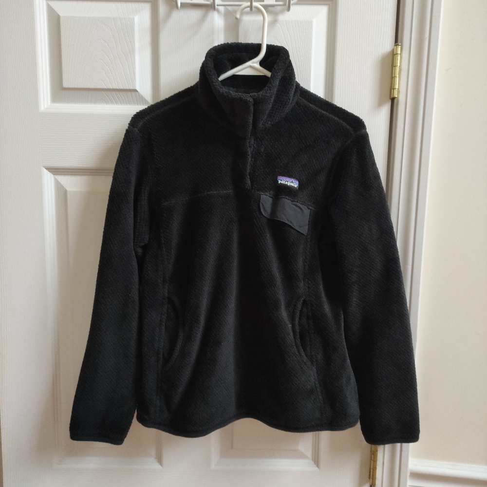 Patagonia Re-tool Snap T fleece pullover jacket women's M black